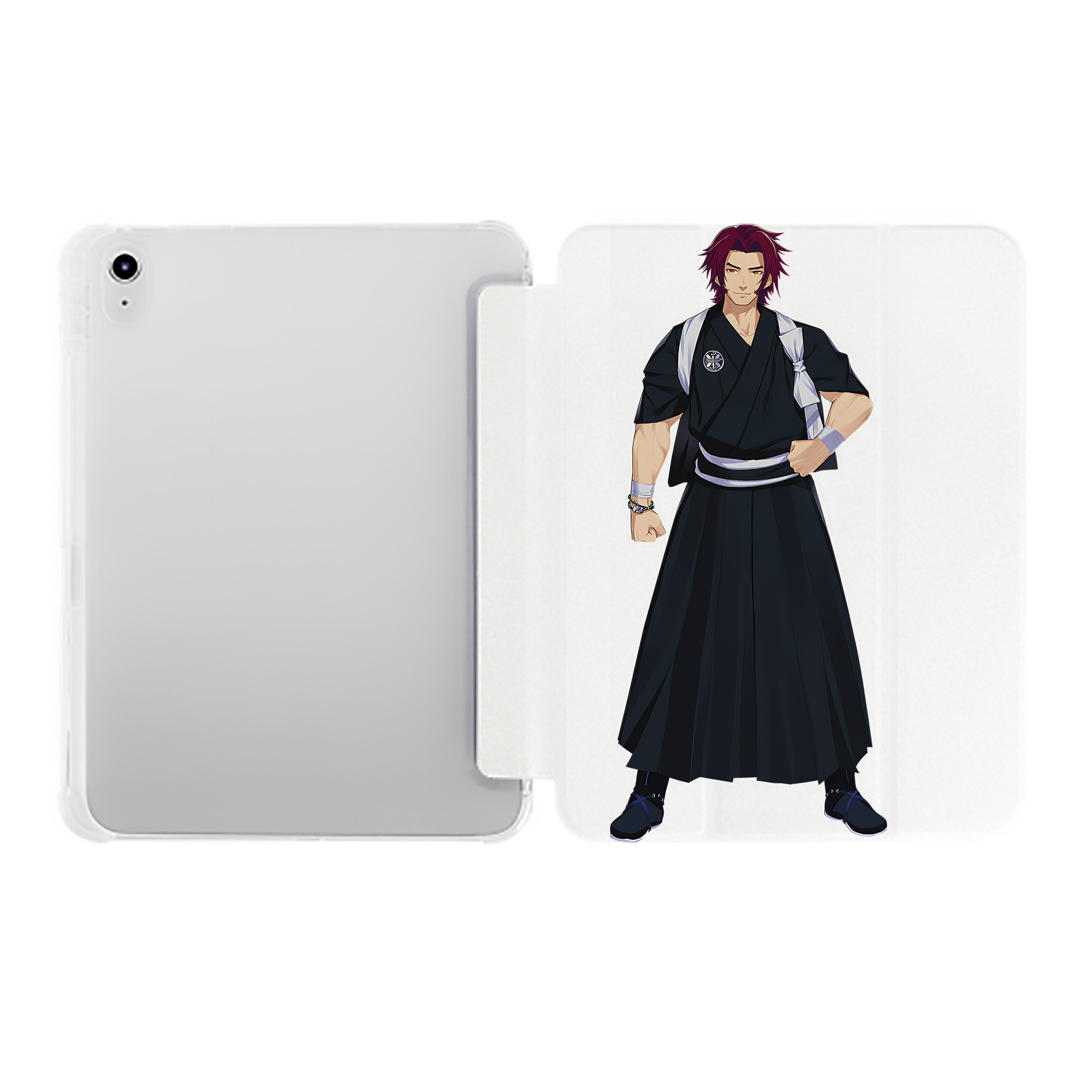 （画像用） 刀剣乱舞 Touken Ranbu IPad ケース ペン収納付き 三つ折りスタンド PUレザー×シリコン 対応機種9.5/10.5/10.9インチ